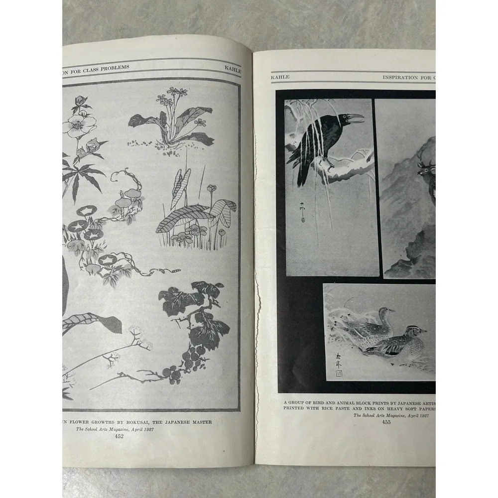 Vintage School Arts Magazine April 1927 Art Education Crayola Ad Oriental Design